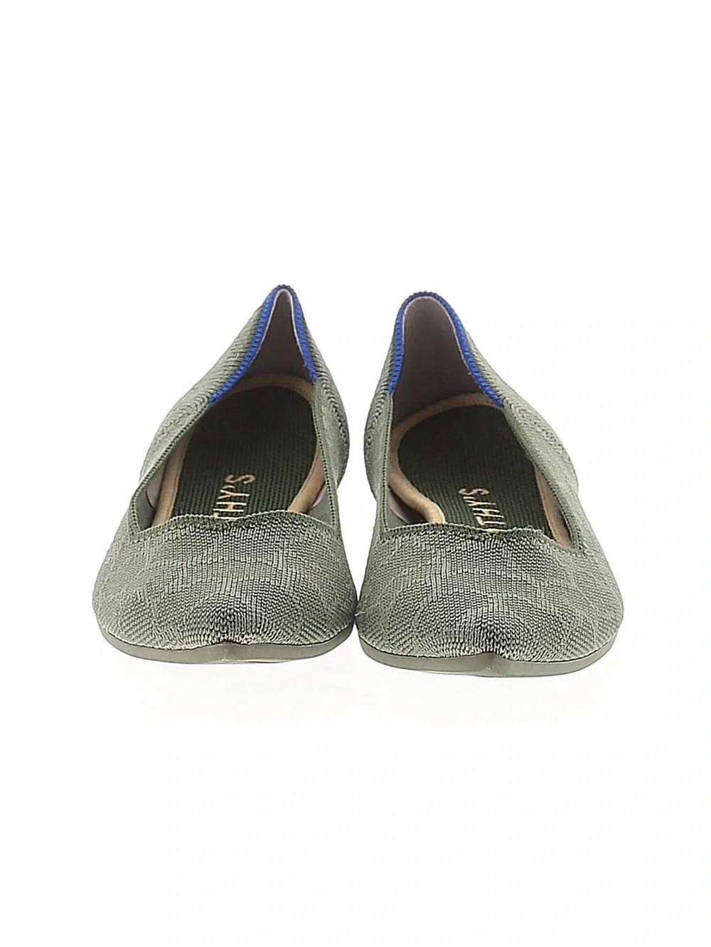 Rothy's Pointed Ballet Flat in Safari Green retired